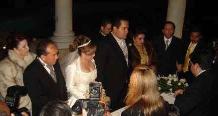 Fernando y Nelly en la boda por lo Civil.